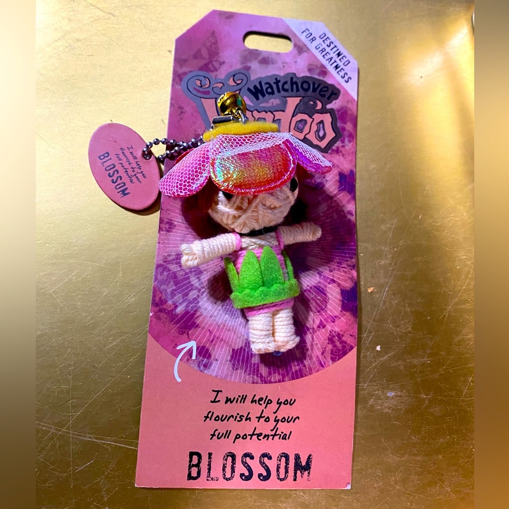 WATCHOVER VOODOO DOLL NWT BLOSSOM LUCKY CHARM DESTINED FOR GREATNESS 3”